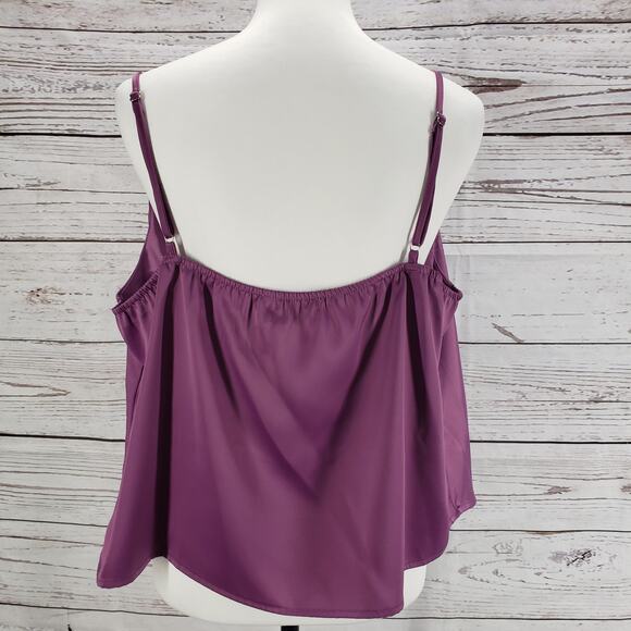 Nasty Gal Collection New Women's Purple Satin Cowl Neck Cami Top Size 16 - Picture 11 of 12